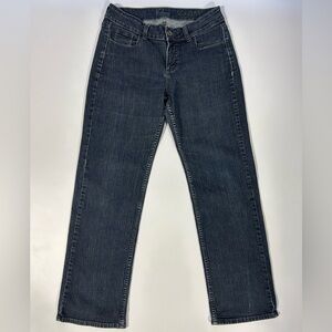 RESERVE BY LEE Straight Leg Mid Rise Dark Wash Studded Back Pockets Size 10P